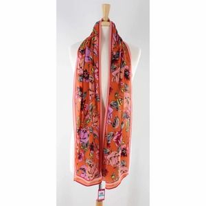 Vince Camuto Floral 14" x 68" Silk Blend Oblong Scarf #VC3017V